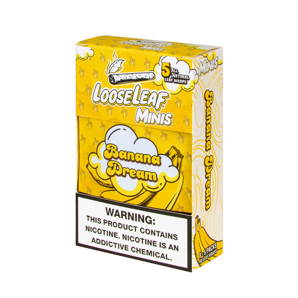 Mini Loose Leaf Banana Dream wraps 8 packs of 5