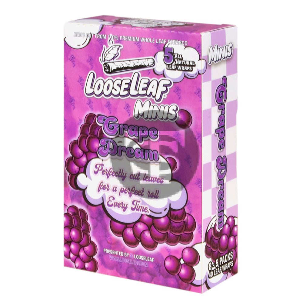 Mini Loose Leaf Grape Dream wraps 8 packs of 5