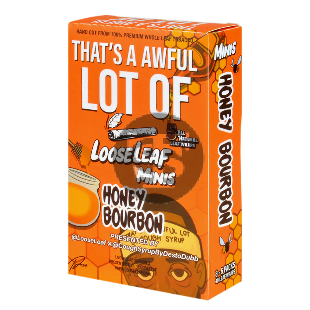 Mini Loose Leaf Honey Bourbon wraps 8 packs of 5