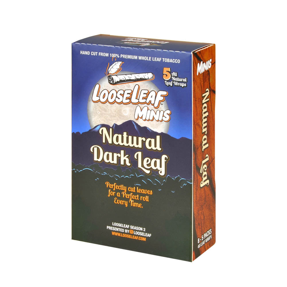 Mini Loose Leaf Natural Dark wraps 8 packs of 5