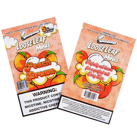 Mini Loose Leaf Peach Dream wraps 8 packs of 5