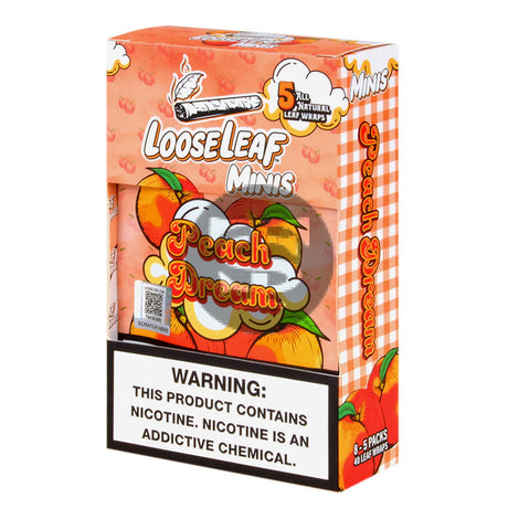 Mini Loose Leaf Peach Dream wraps 8 packs of 5