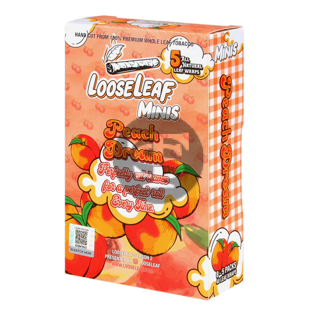 Mini Loose Leaf Peach Dream wraps 8 packs of 5