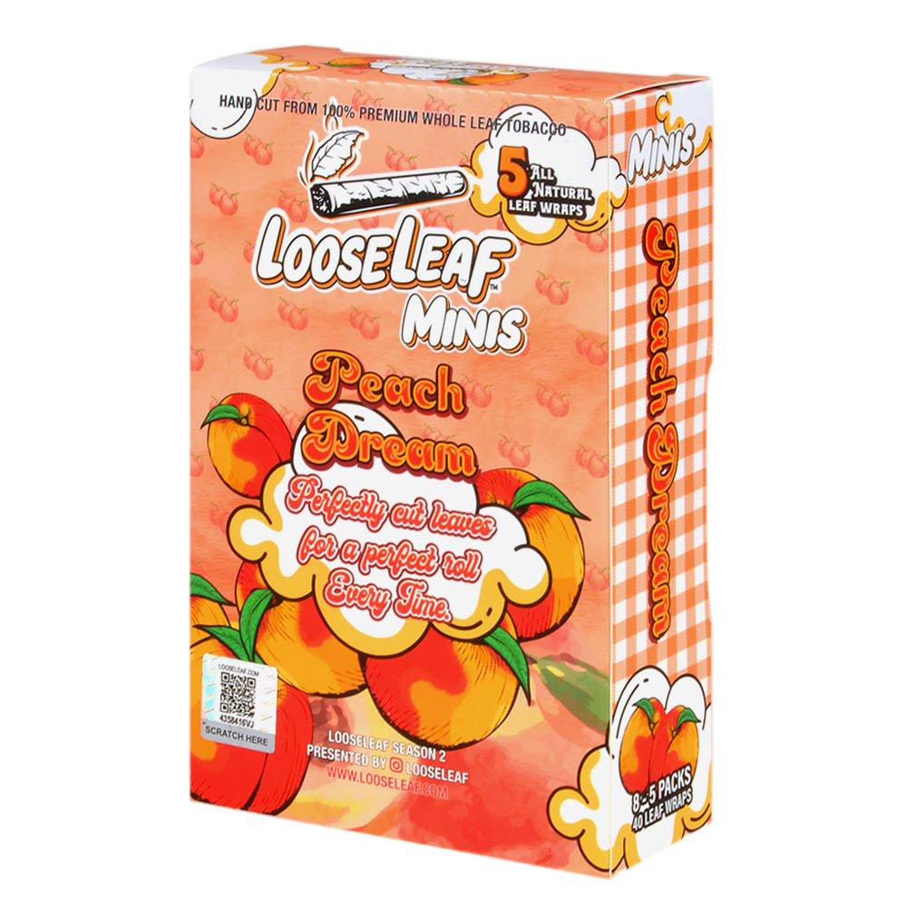 Mini Loose Leaf Peach Dream wraps 8 packs of 5