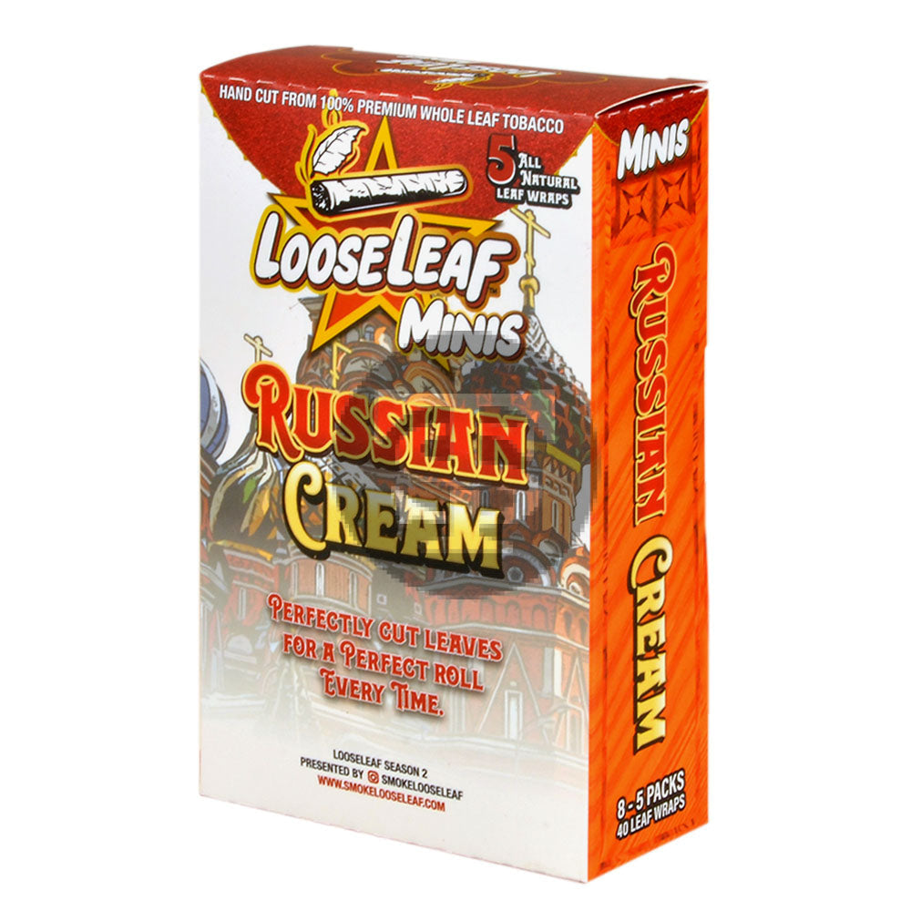 Mini Loose Leaf Russian Cream wraps 8 packs of 5
