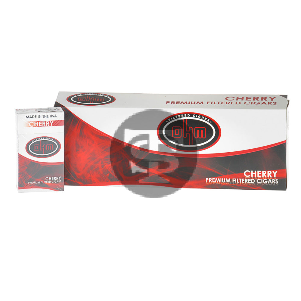 OHM Cherry Filtered Cigars 10 Packs of 20 1