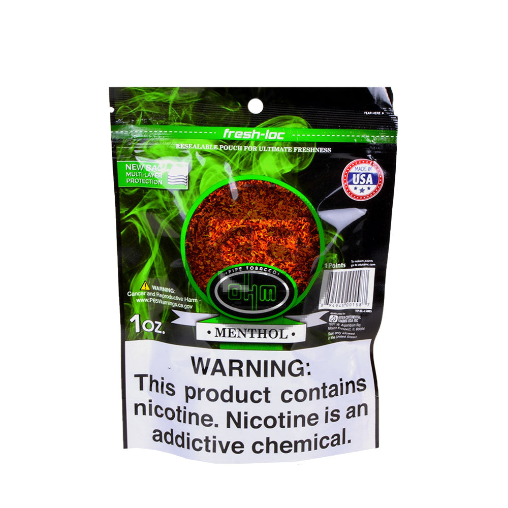 OHM Menthol Pipe Tobacco 1 oz. Bag 2