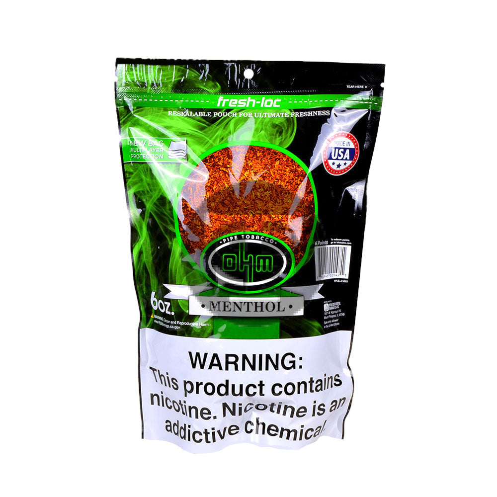OHM Menthol Pipe Tobacco 6 oz. Bag – Tobacco Stock