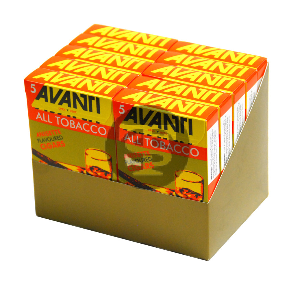 Parodi Avanti Anisette Cigars 10 Packs of 5 1