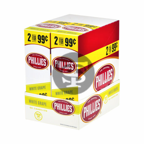 Phillies Cigarillos 2x$0.99 White Grape 30 Pouches of 2 1