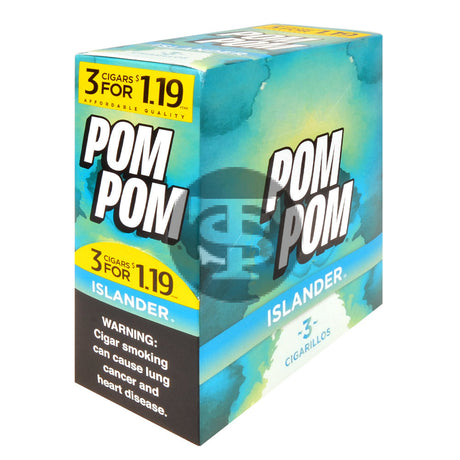 Pom Pom Cigarillos $1.19 Pre Priced 15 Packs of 3 Cigars Islander