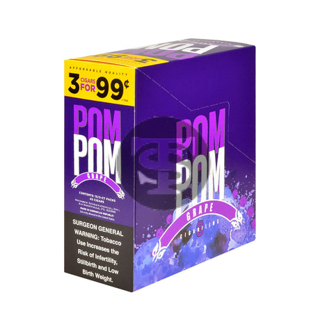 pom pom tobacco Cigarillos $1.19 Pre Priced 15 Packs of 3 Cigars Sweet(Red) Stock pom pom tobacco POM POM