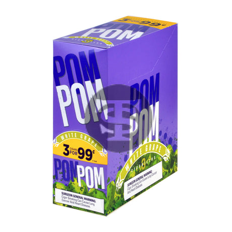 Pom Pom Cigarillos 99 Cent Pre Priced 15 Packs of 3 Cigars White Grape 1