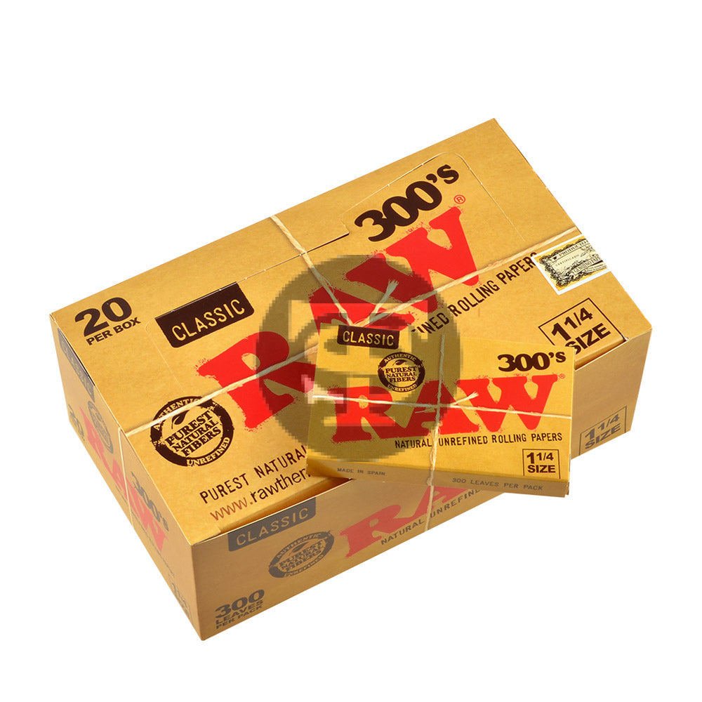 RAW Classic Papers 300’s 1.25 Size Pack of 20