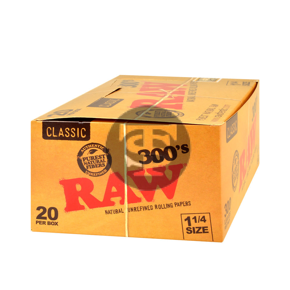 RAW Classic Papers 300’s 1.25 Size Pack of 20