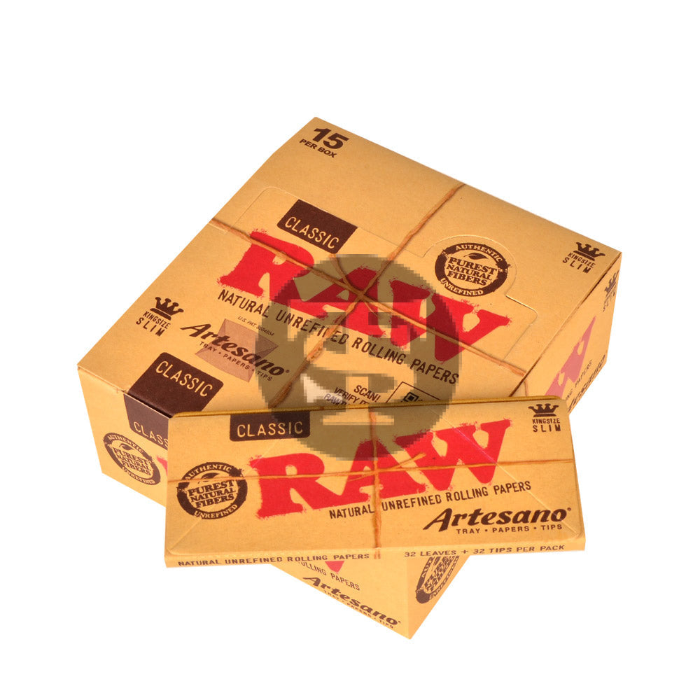Raw Classic Papers Artesano King Size Slim Pack of 15 2