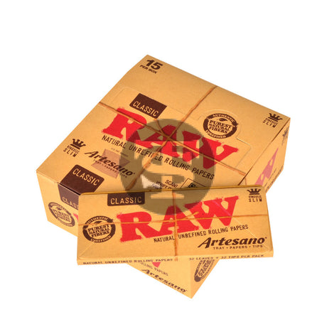 Raw Classic Papers Artesano King Size Slim Pack of 15 2