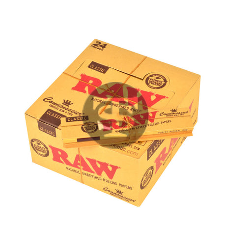 RAW Connoisseur Classic Papers King Size Slim With Tips Pack of 24 2