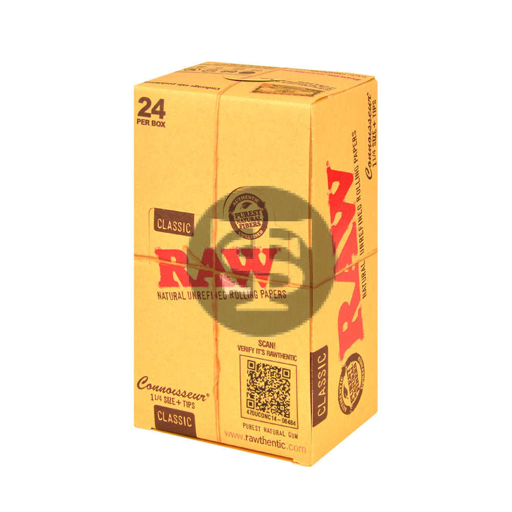 RAW Connoisseur Papers With Tips 1 1/4 Pack of 24 1