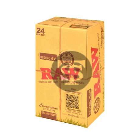 RAW Organic Connoisseur Papers With Tips 1 1/4 Pack of 24 1