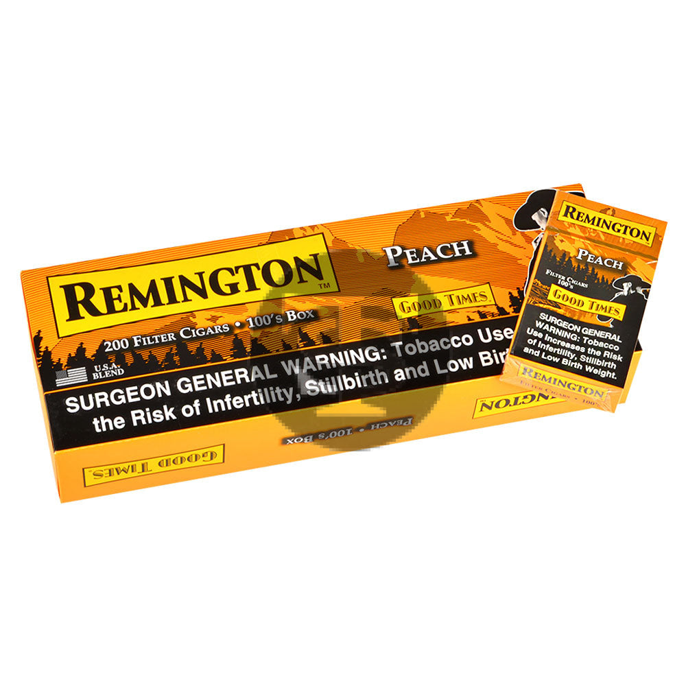Remington Peach Filtered Cigars 10 Packs of 20