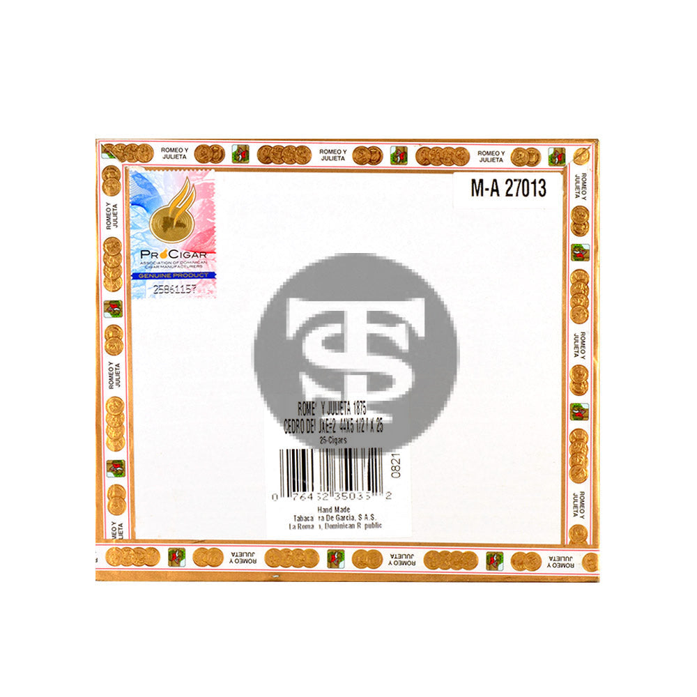 Romeo Y Julieta 1875 Cedro Deluxe 2 Cigars Box of 25 3