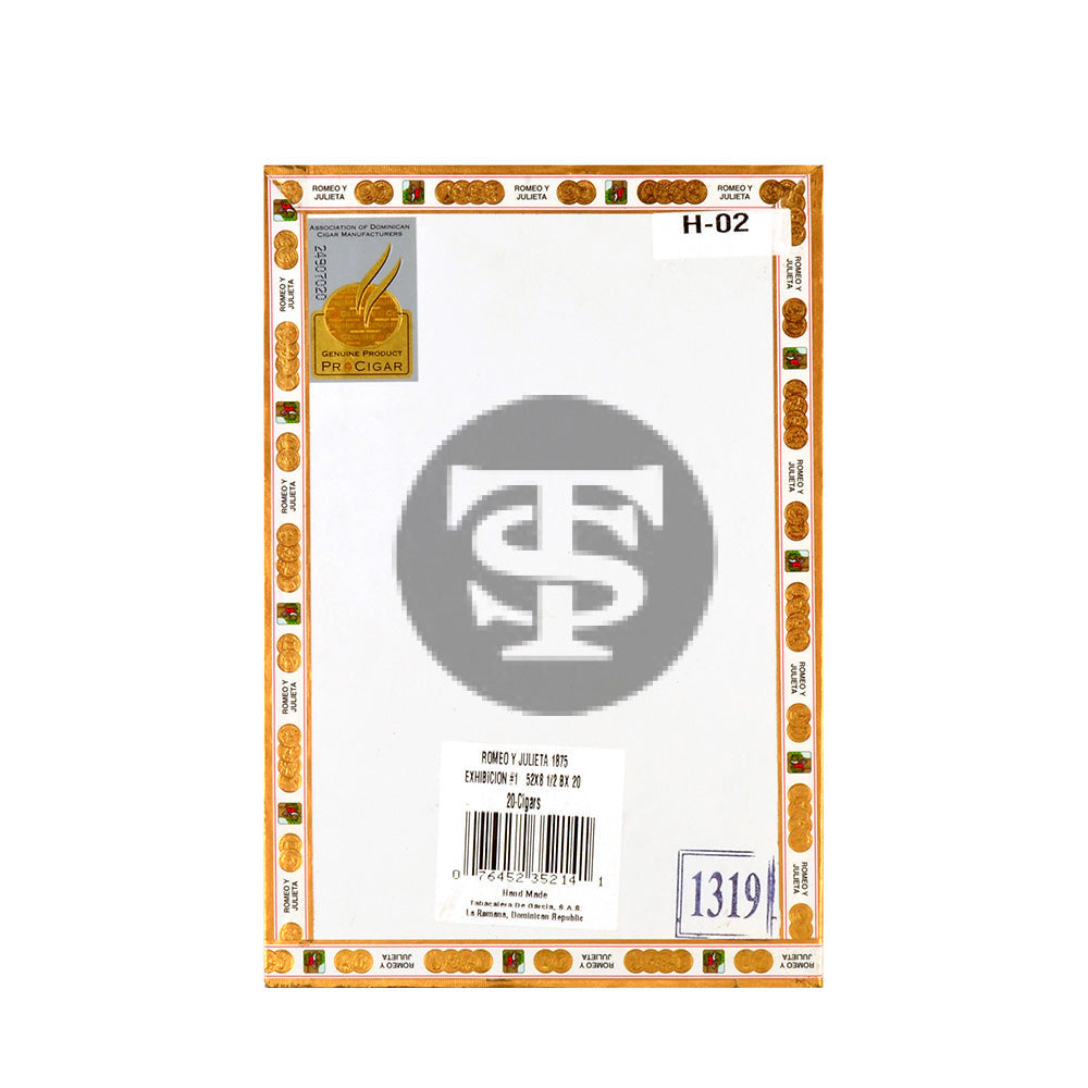 Romeo Y Julieta 1875 Exhibicion 1 Cigars Box of 20 3