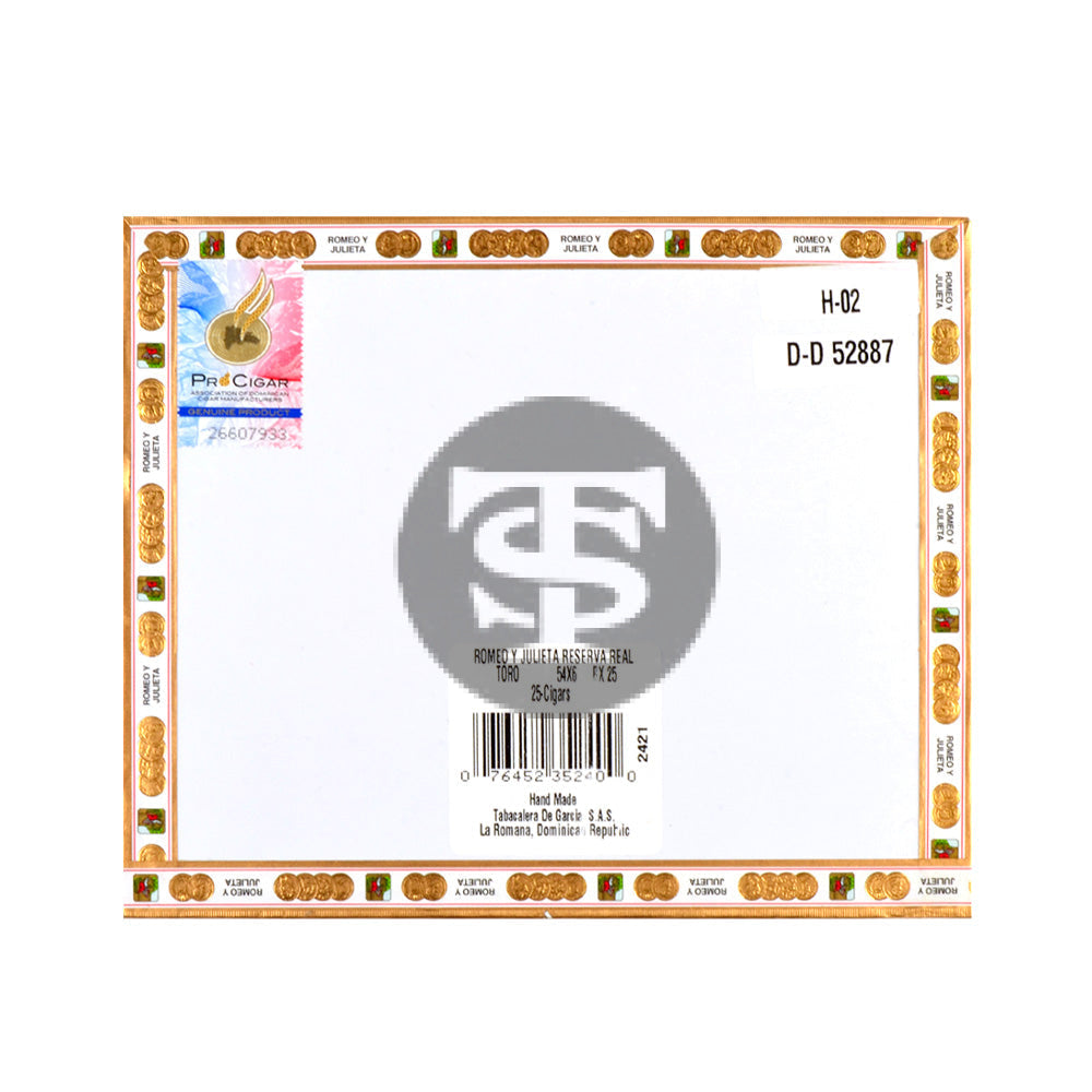 Romeo Y Julieta Reserva Real Toro Cigars Box of 25 3
