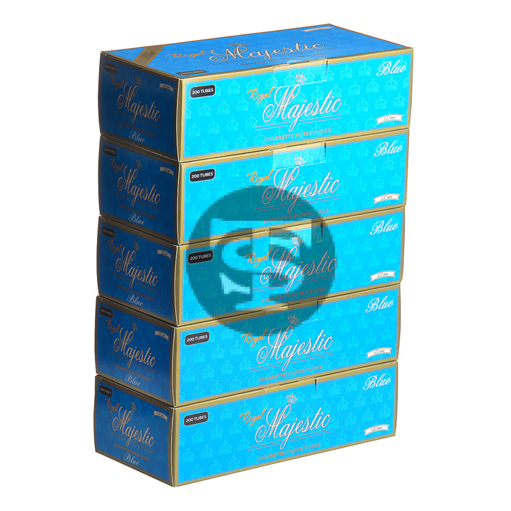 Royal Majestic Filter Tubes 100 mm Blue (Light) 5 Cartons of 200 1