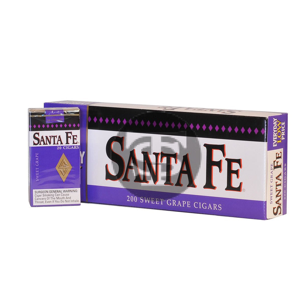 Santa Fe Grape Filtered Cigars 10 Packs of 20 1