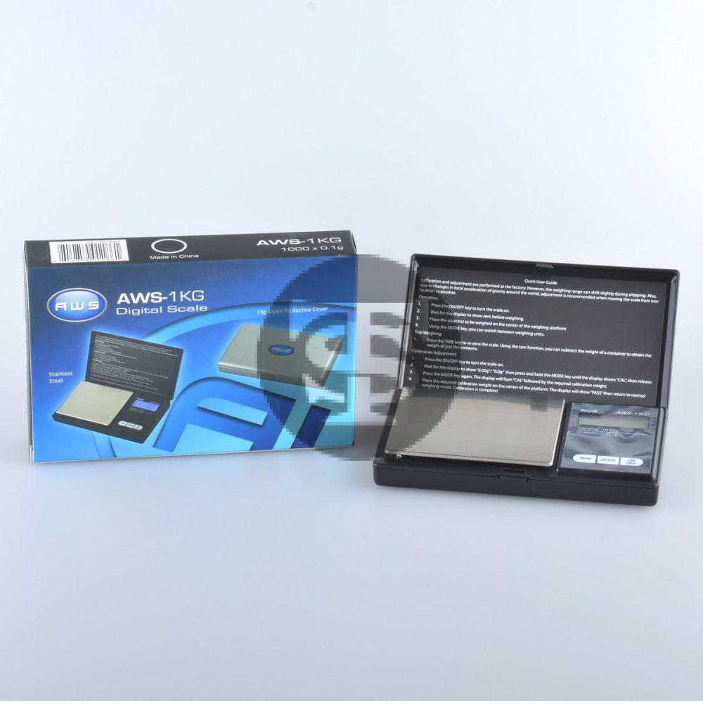 Scale AWS - 1KG 1000g X 0.1g Black AWS-1KG 1