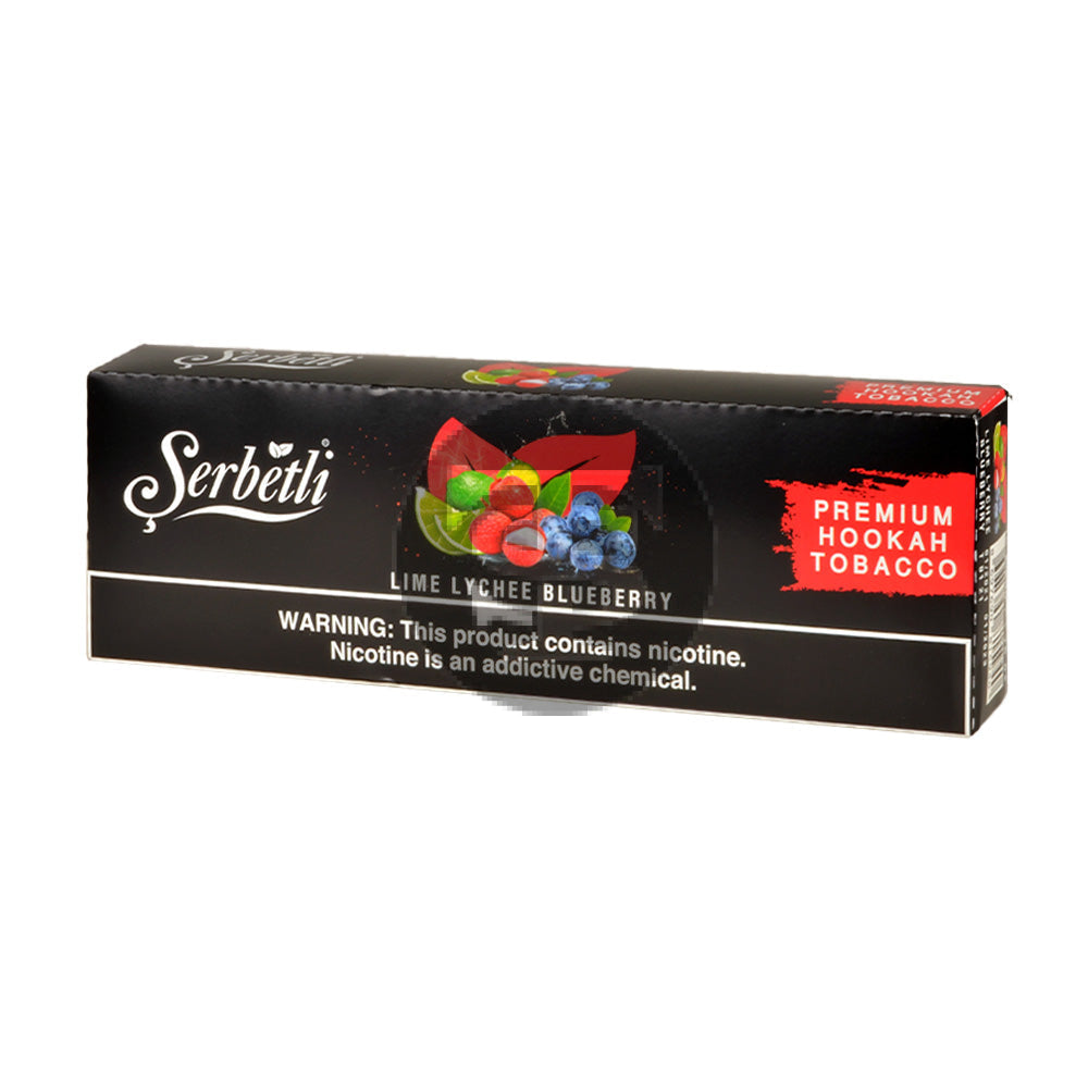 Serbetli Premium Hookah Tobacco 10 packs of 50g Lime Lychee Blueberry 1