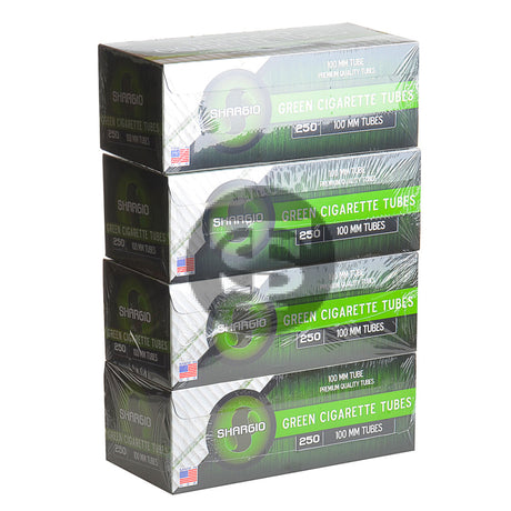 Shargio Filter Tubes 100 mm Size Green (Menthol) 4 Cartons of 250 1