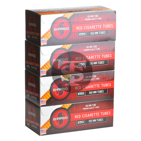 Shargio Filter Tubes 100 mm Size Red (Full Flavor) 4 Cartons of 250 1