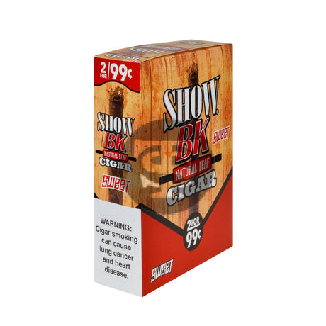 Show BK Cigarillos 2 For 99 Cent Pre Priced 15 Packs of 2 Cigars Sweet 1