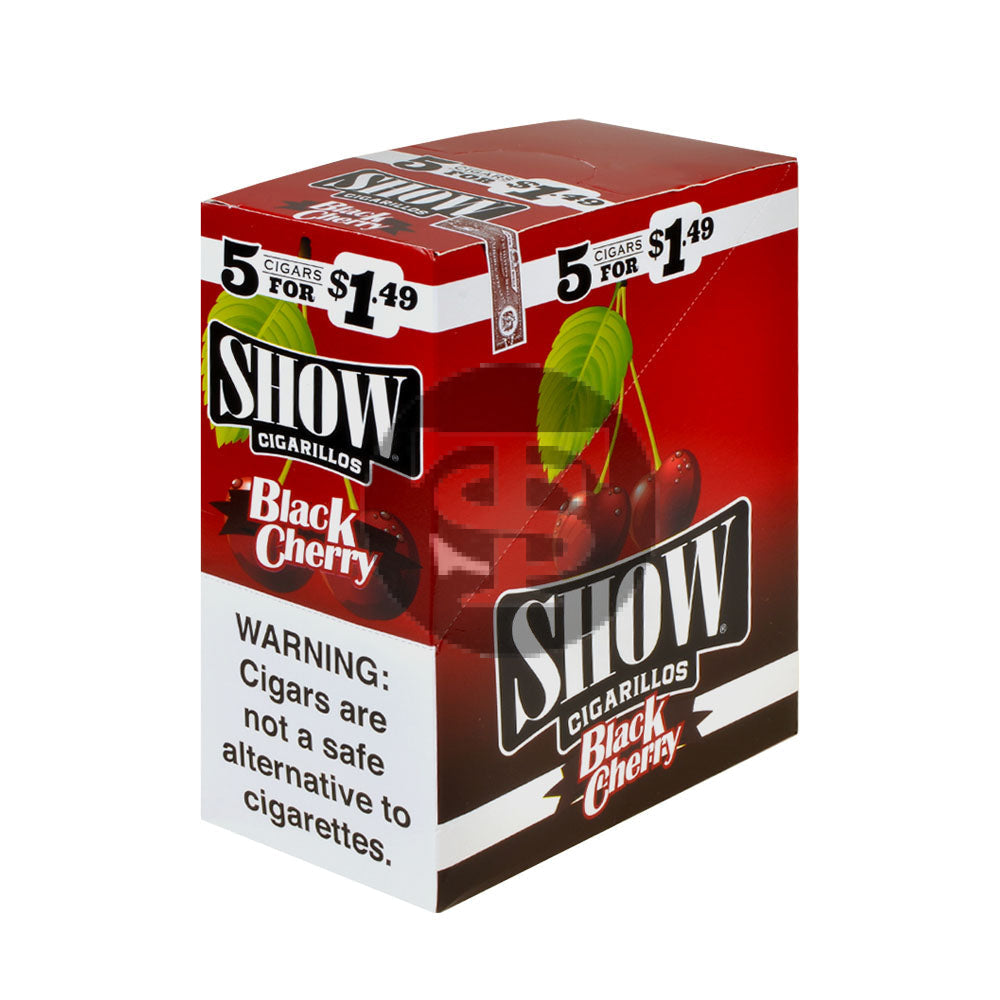 Show Cigarillos Black Cherry 15 Pouches of 5 Pre-Priced $1.49