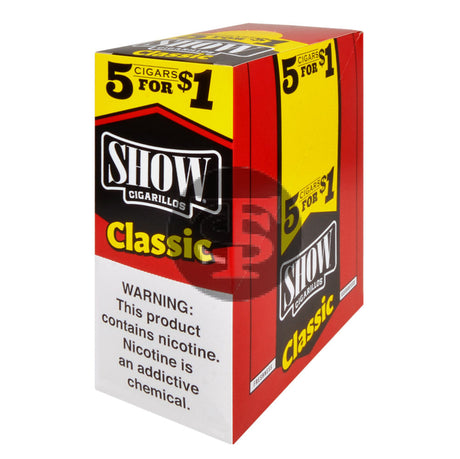 Show Cigarillos Classic Pre Priced 15 Pouches of 5