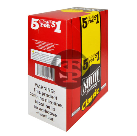 Show Cigarillos Classic Pre Priced 15 Pouches of 5