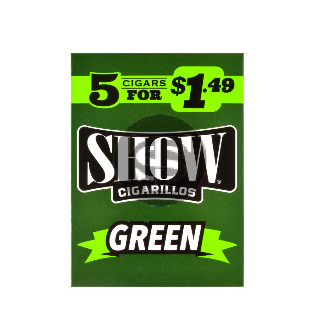Show Cigarillos Green Sweet 15 Pouches of 5 Pre-Priced $1.49