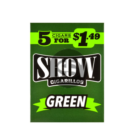 Show Cigarillos Green Sweet 15 Pouches of 5 Pre-Priced $1.49