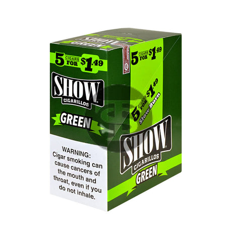 Show Cigarillos Green Sweet 15 Pouches of 5 Pre-Priced $1.49
