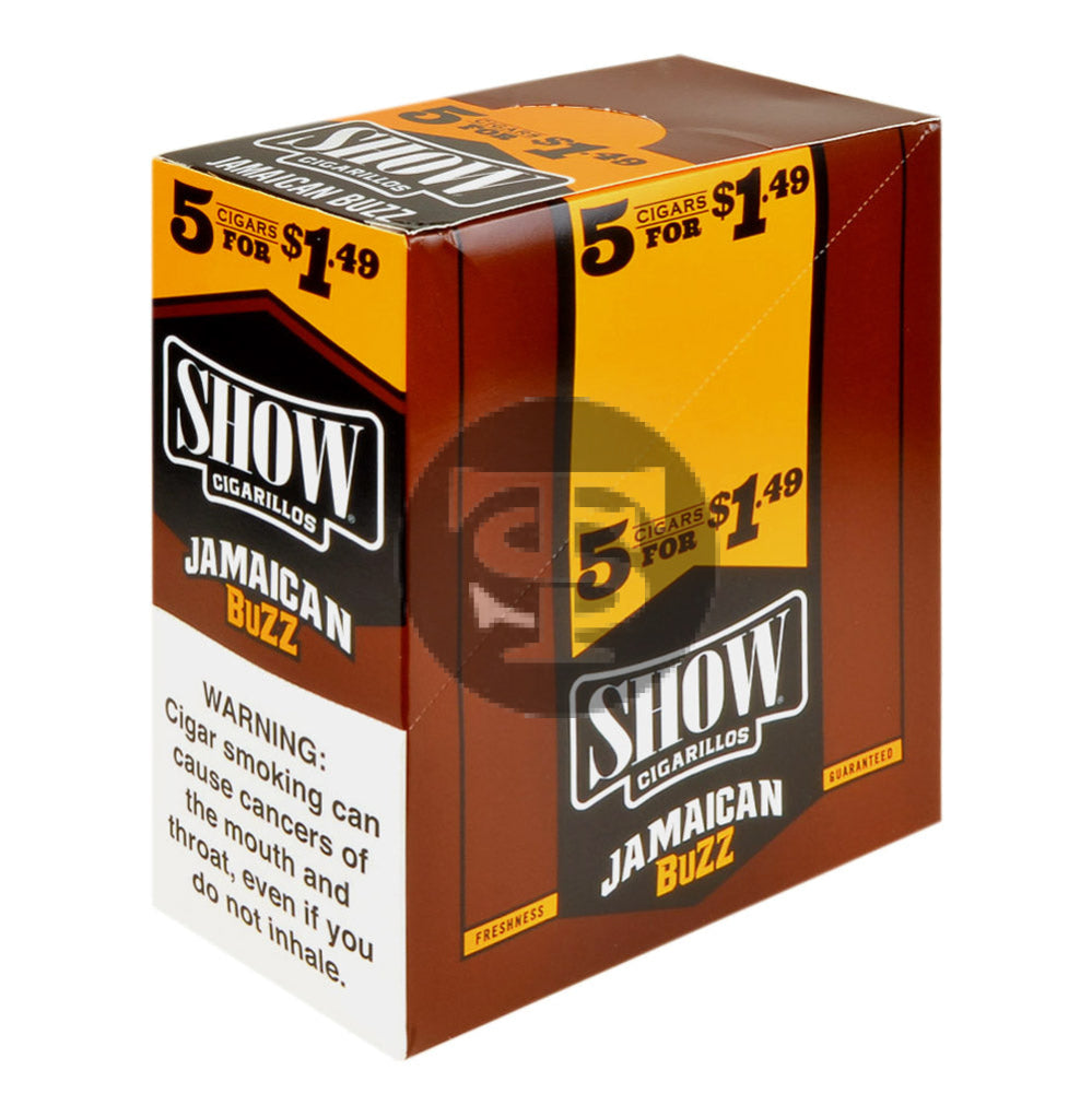 Show Cigarillos Jamaican Buzz 15 Pouches of 5 Pre-Priced $1.49