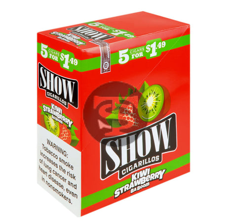 Show Cigarillos Kiwi Strawberry 15 Pouches of 5 Pre-Priced $1.49