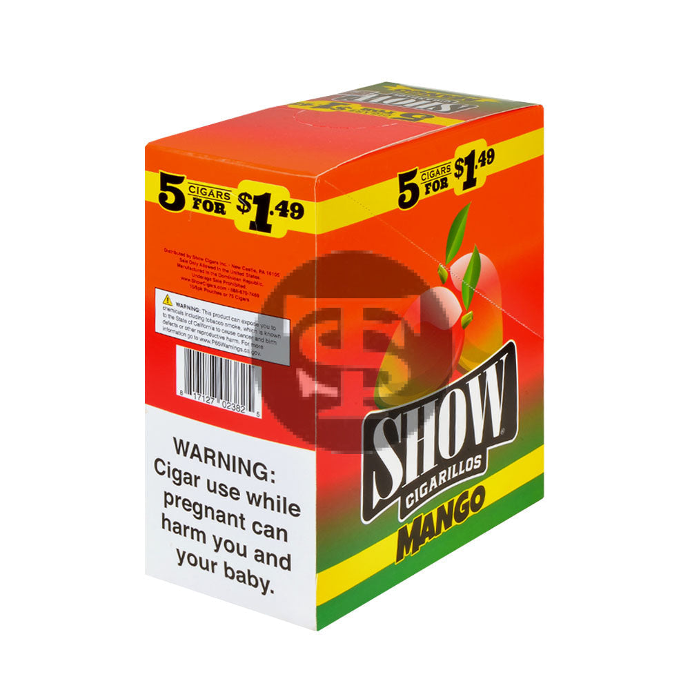 Show Cigarillos Mango 15 Pouches of 5 Pre-Priced $1.49
