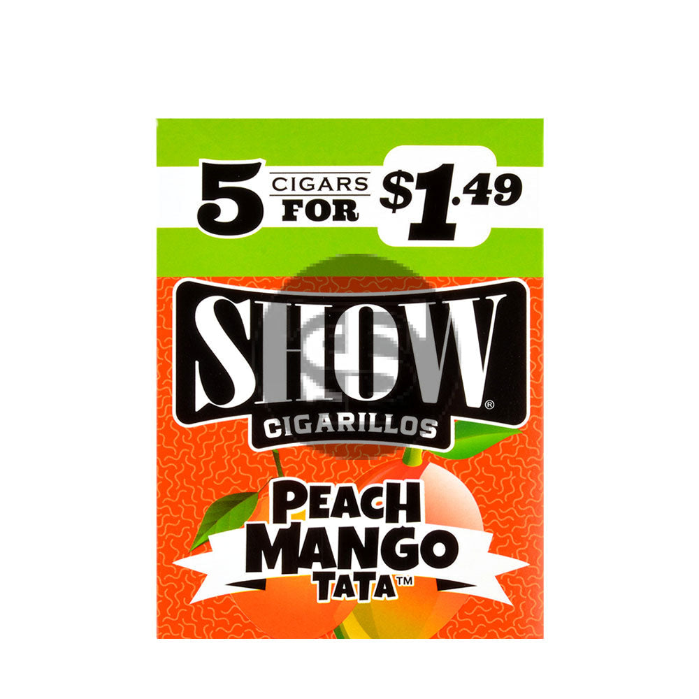 Show Cigarillos Peach Mango TaTa Pre Priced 15 Pouches of 5 Pre-Priced $1.49