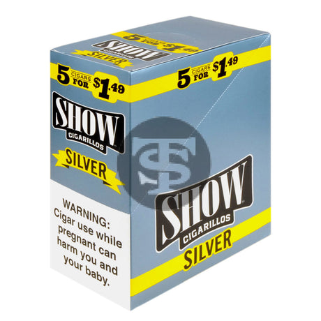 Show Cigarillos Silver 15 Pouches of 5 Pre-Priced $1.49