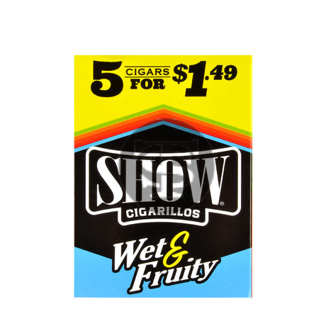 Show Cigarillos Wet & Fruity 15 Pouches of 5 Pre-Priced $1.49