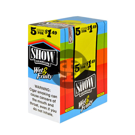 Show Cigarillos Wet & Fruity 15 Pouches of 5 Pre-Priced $1.49