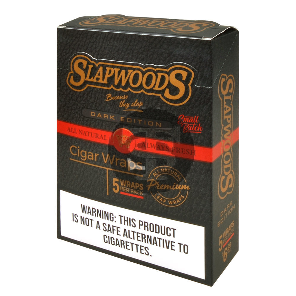 Slapwoods Dark Edition Cigar Wraps, 10 packs of 5 – Tobacco Stock
