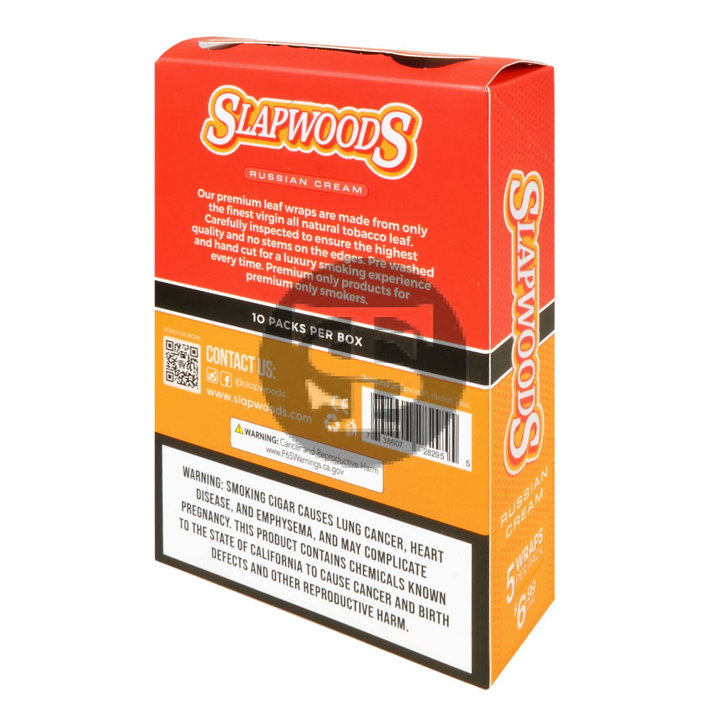 Slapwoods Russian Cream Cigar Wraps 10 packs of 5